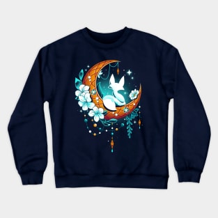 Moonlight Fox - Lunar Polar Fox Crewneck Sweatshirt